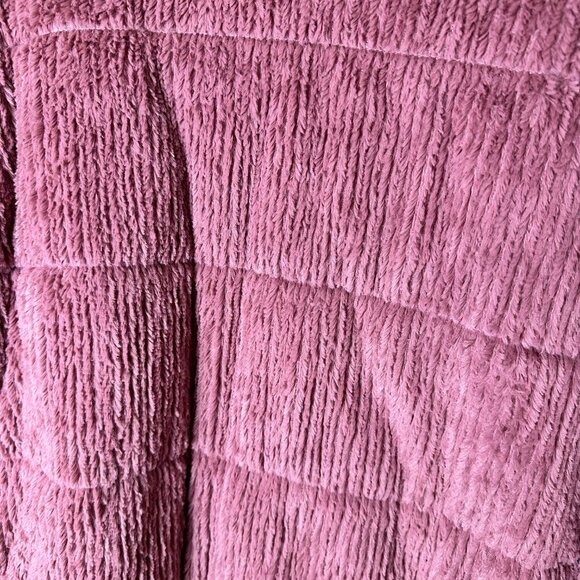 WILD FABLE Rose Pink Faux Fur Quilted Cropped Puffer Jacket Size Medium - Picture 7 of 9